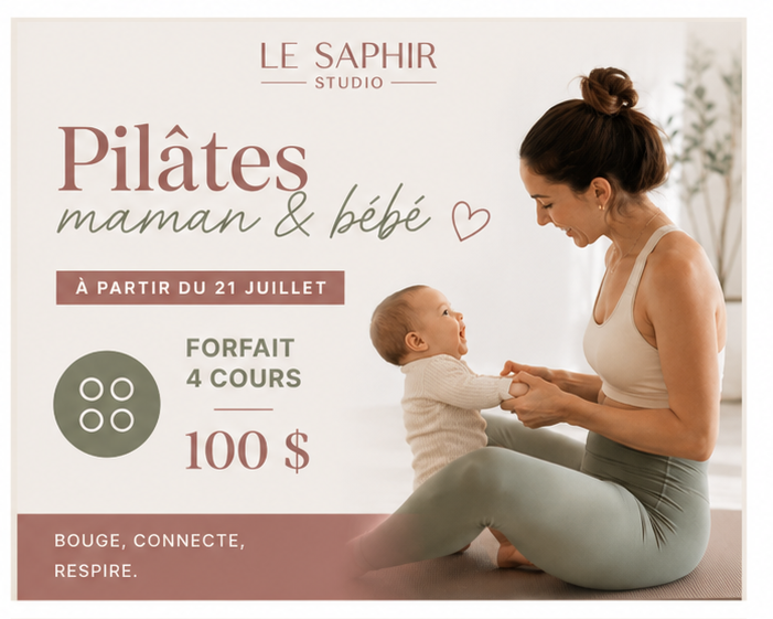 Forfait 4 cours- Pilâtes maman & bébé