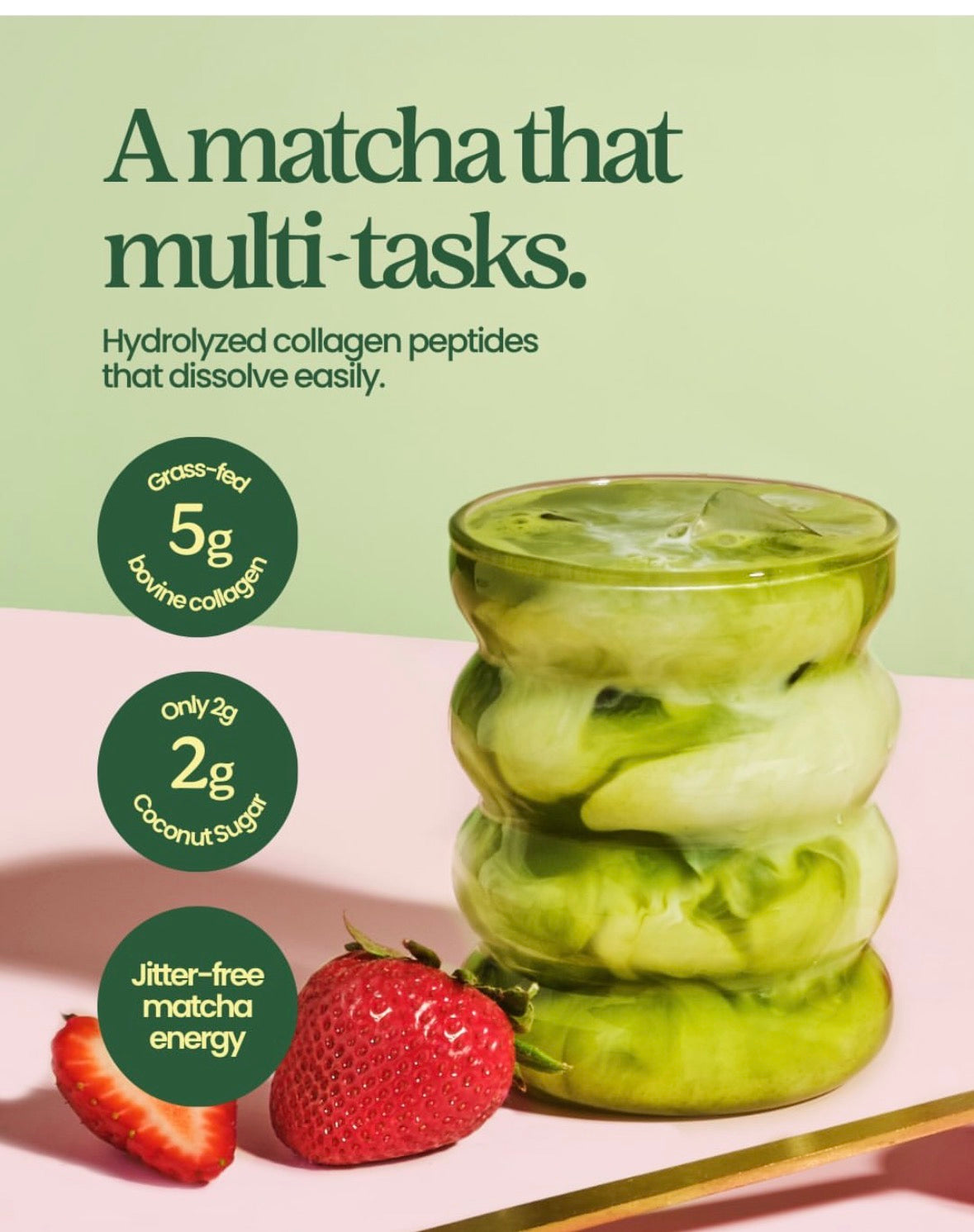 Strawberry matcha