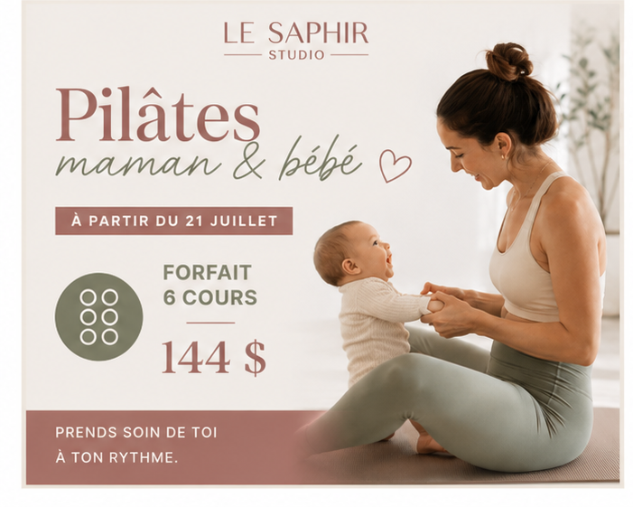 Forfait 6 cours- Pilâtes maman & bébé