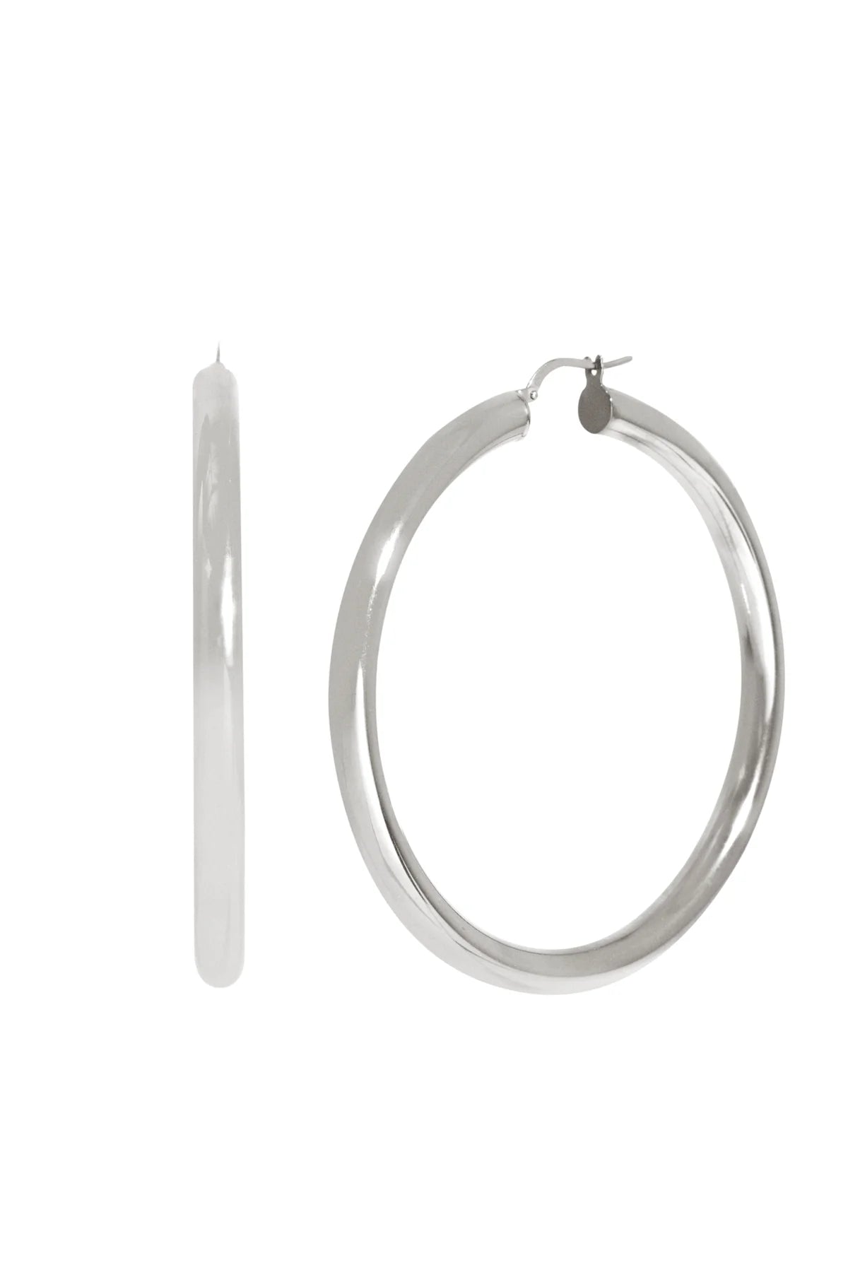 00'S HOOPS IN SILVER