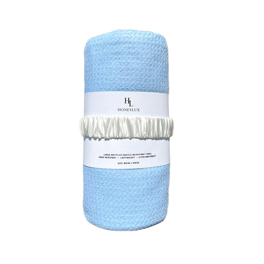 Large Waffle Towel - Light Blue