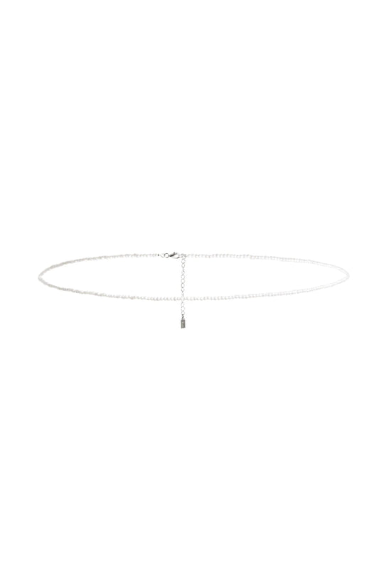 FRESHWATER PEARL BELLY CHAIN IN SILVER