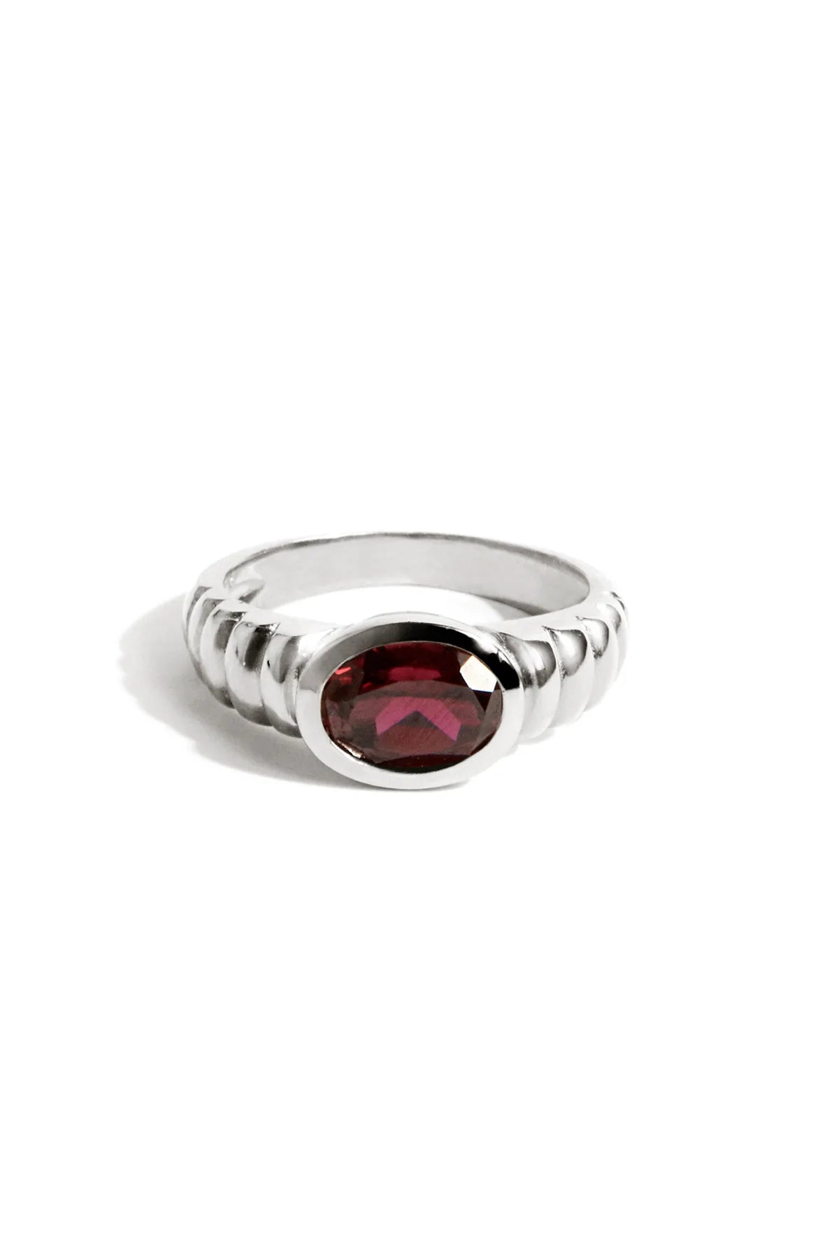OVAL ART DECO RING IN SILVER