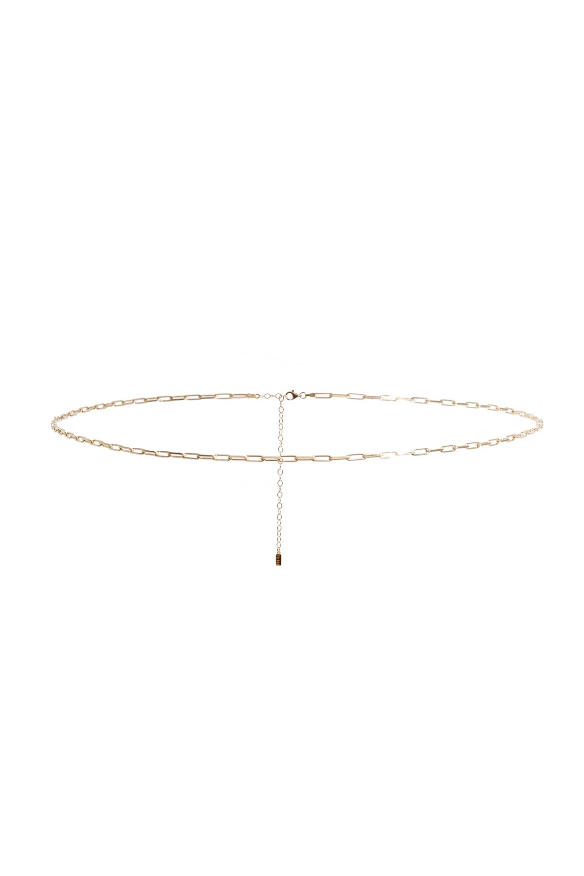 PAPER CLIP BELLY CHAIN IN GOLD