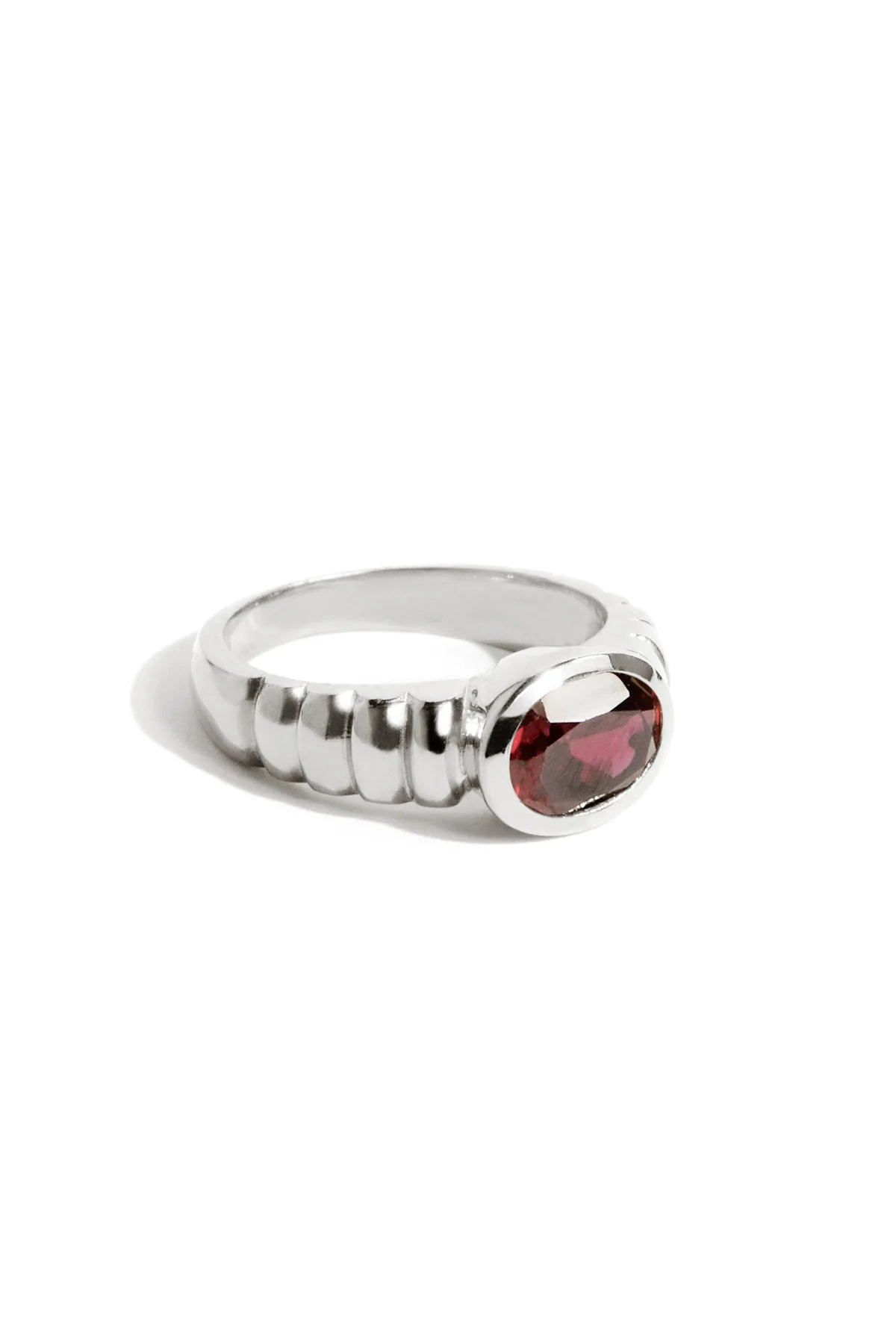 OVAL ART DECO RING IN SILVER