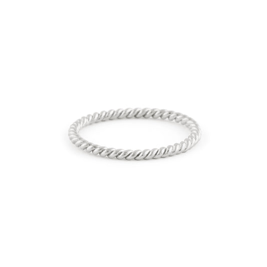 Braided ring in Silver