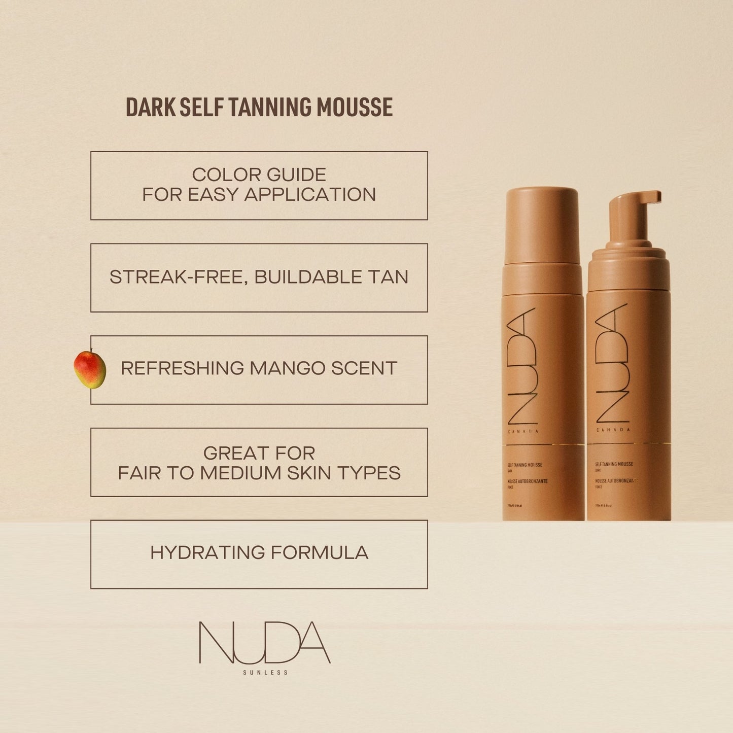 SELF TANNING MOUSSE DARK