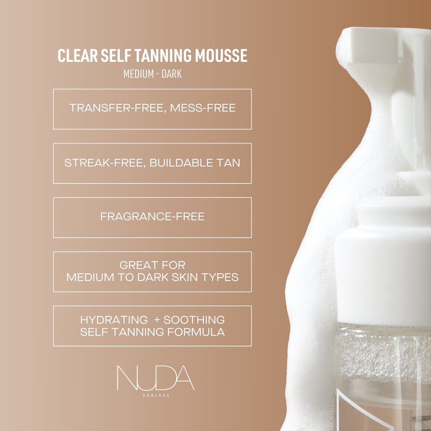 SELF TANNING WATER MOUSSE - MEDIUM TO DARK