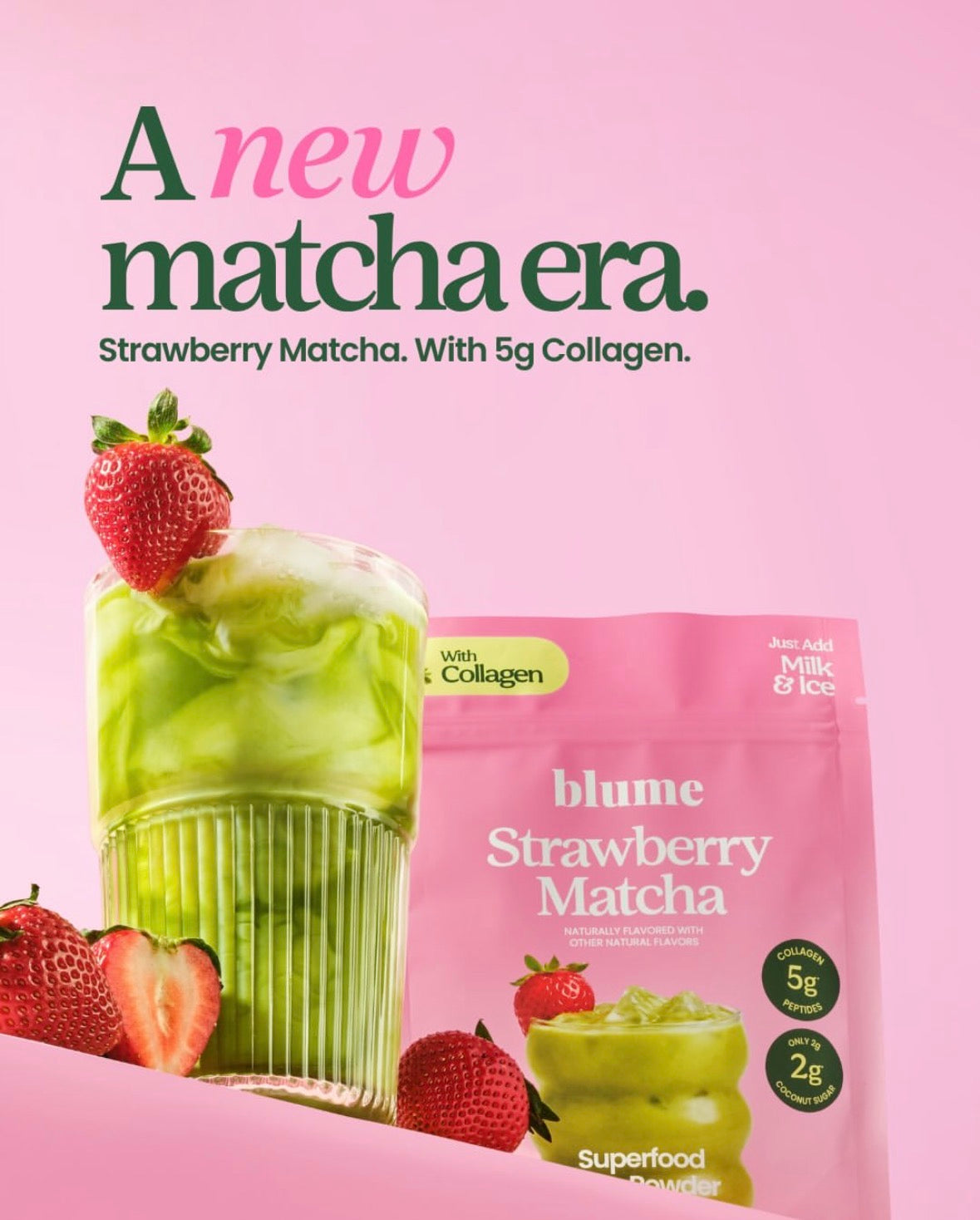Strawberry matcha