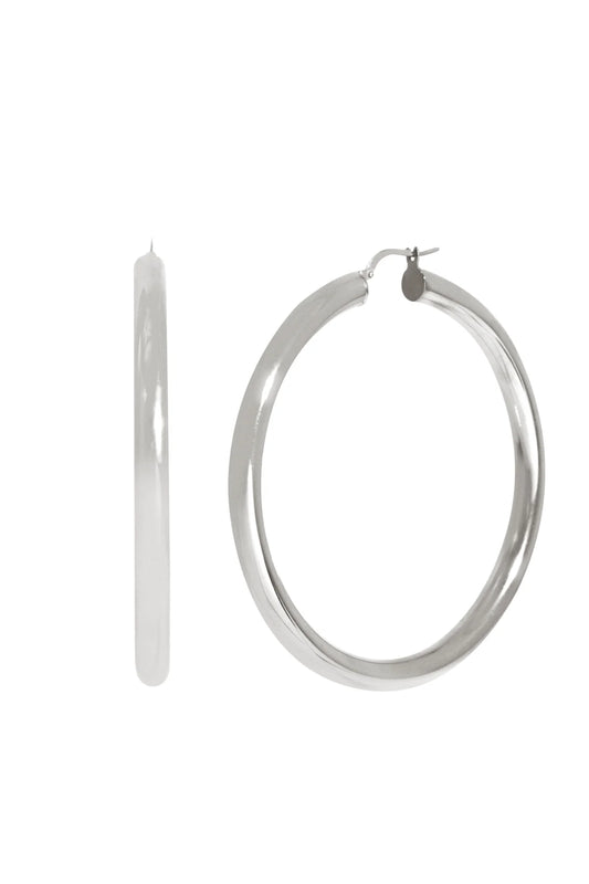 00'S HOOPS IN SILVER