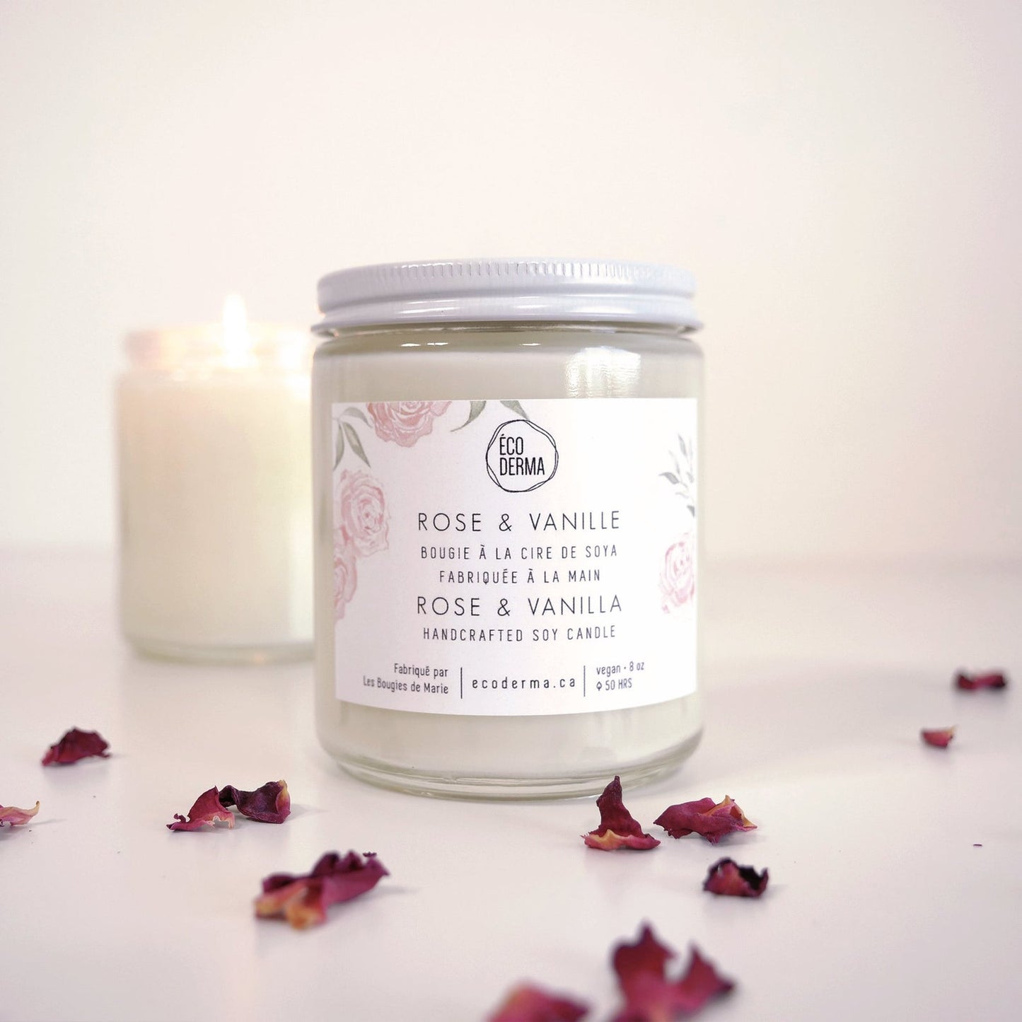 Rose Vanilla soy candle