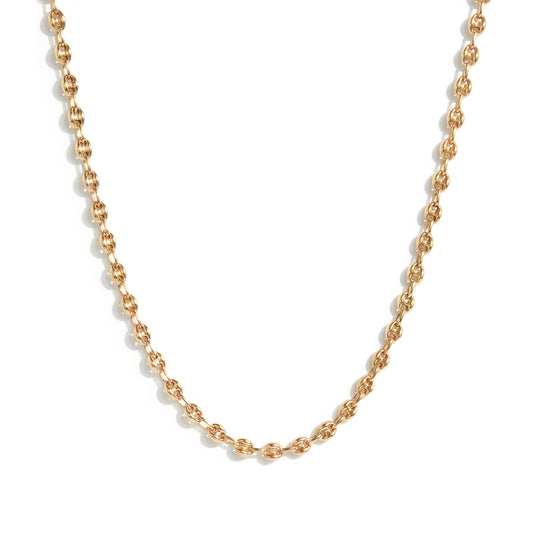 COFFEE BEAN NECKLACE IN GOLD