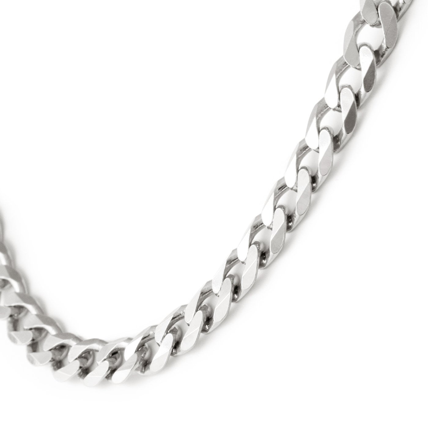 BOLD CURB NECKLACE IN SILVER