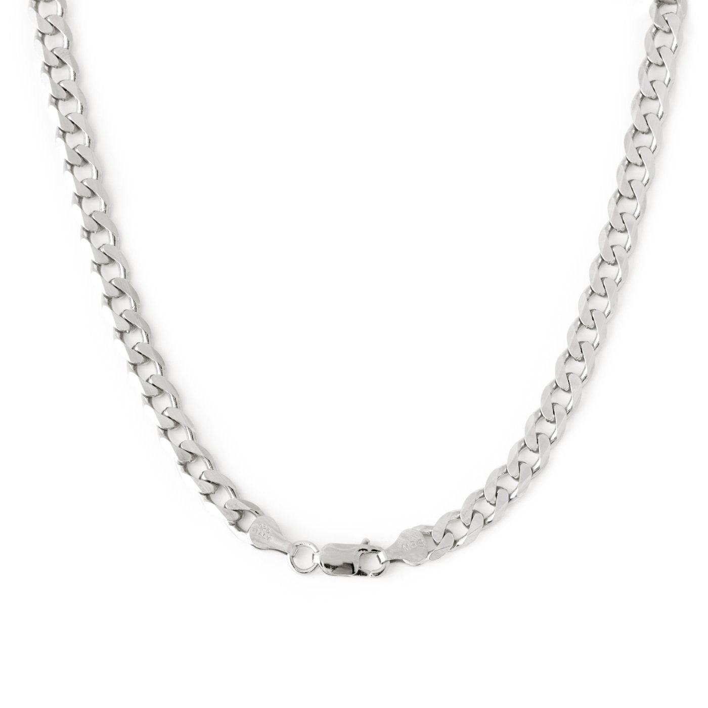 BOLD CURB NECKLACE IN SILVER