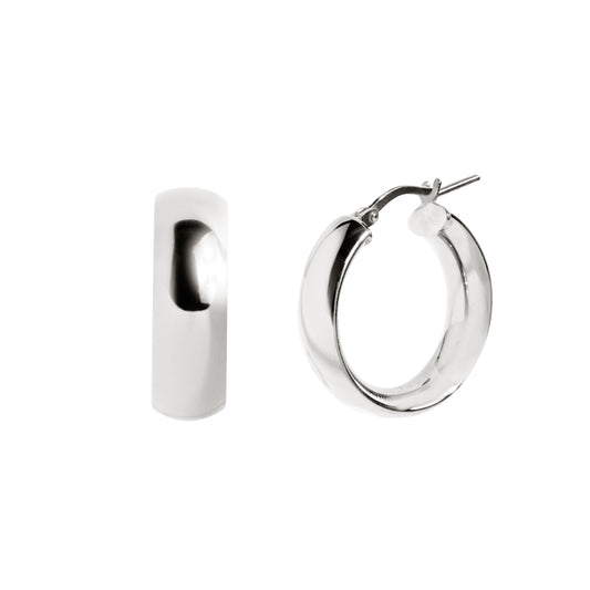 CHUNKY HOOPS IN SILVER
